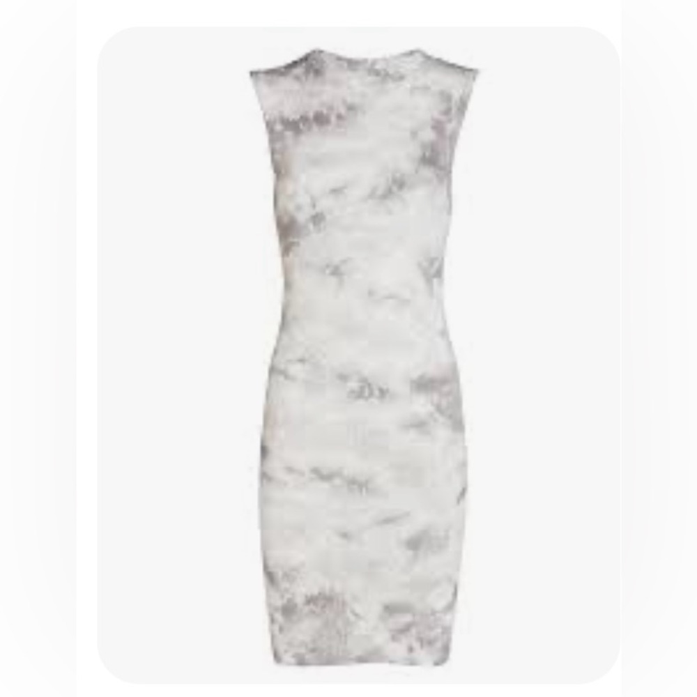 Enzo Costa Rib Sleeveless Mini Dress in Grey Iconic